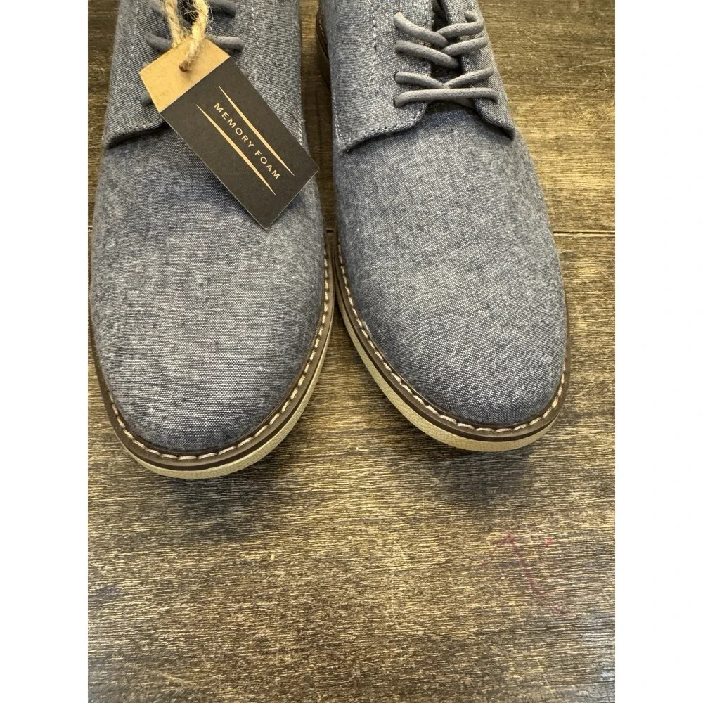 Crevo Buddy Cushioned Oxfords Mens Size‎ 8 New Chambray Blue Preppy